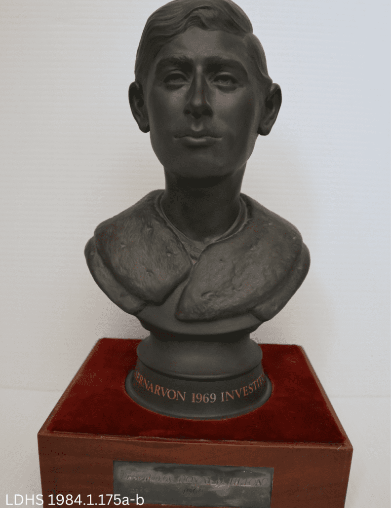 Bust of then Prince Charles